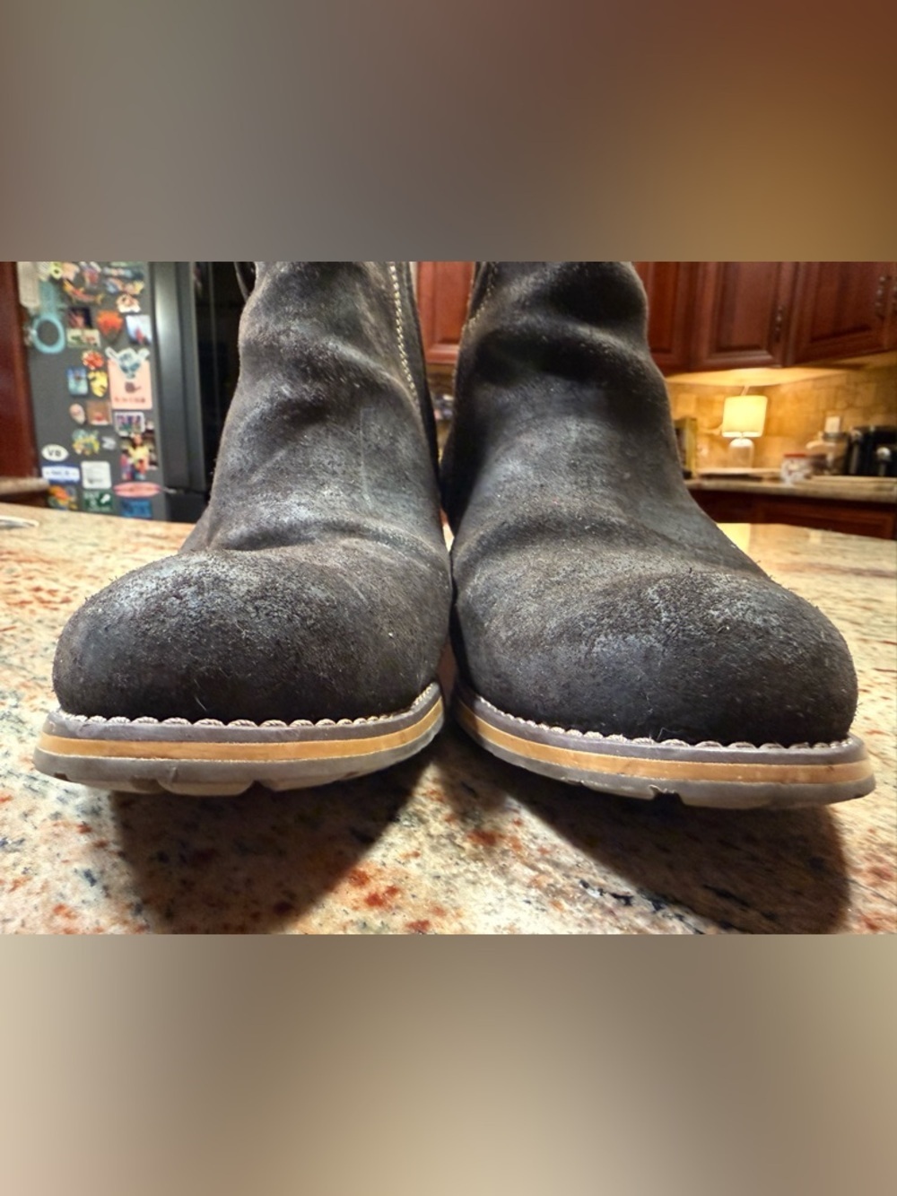 VTG Red Wing Womens 4904 Natasha Boot Size 10B Heritage Brown Suede Block Heel - Picture 6 of 15